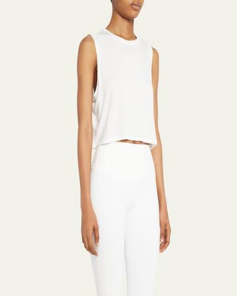 Sienna Jersey Tank White Splits59