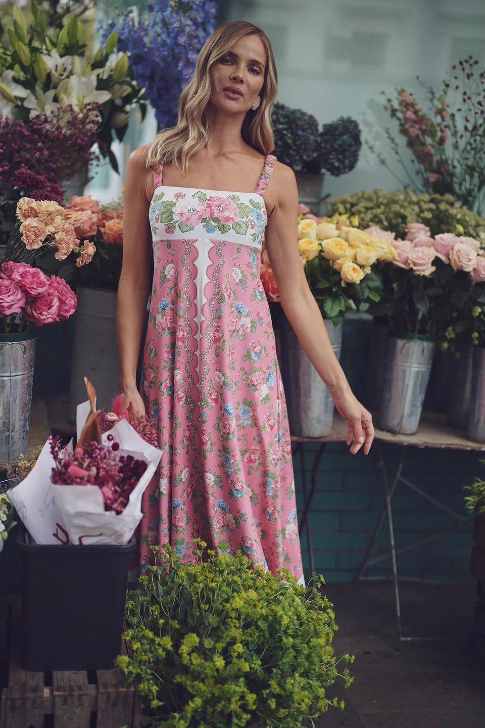 Lochlain Dress cabbage Rose