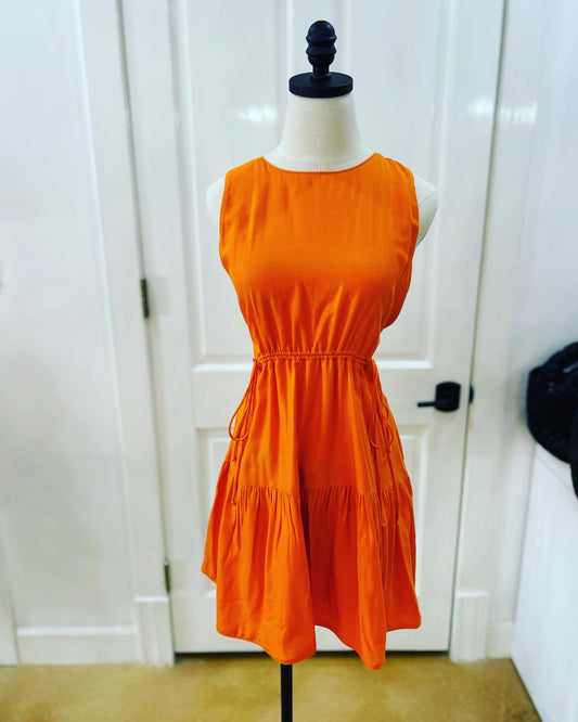Garrie B Lexi Cut-out Mini Dress Orange