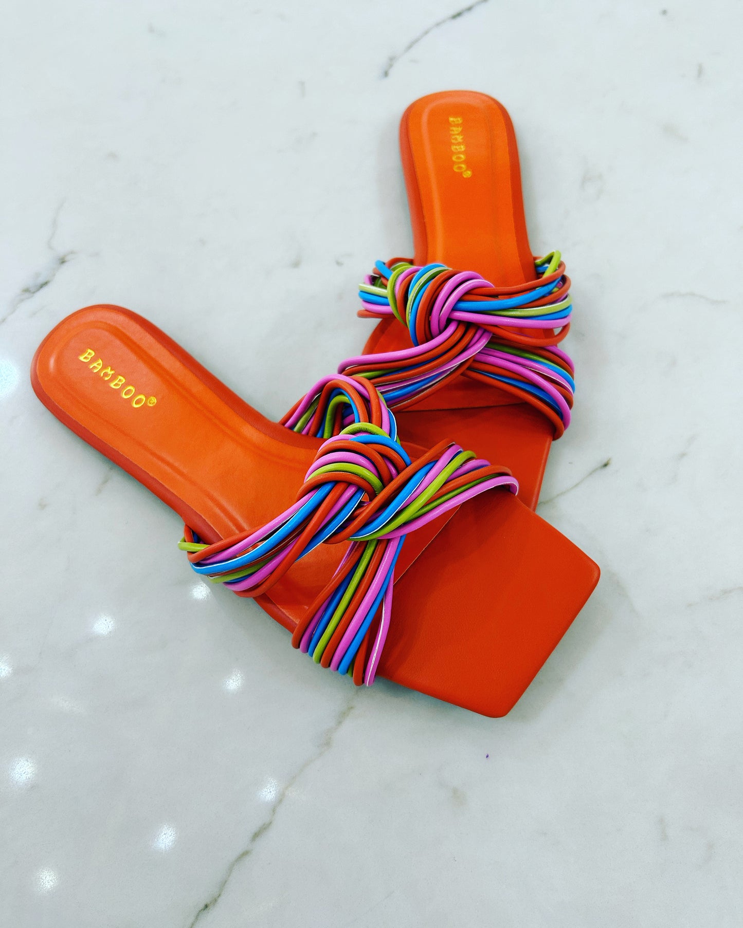 Multi color twist Sandal