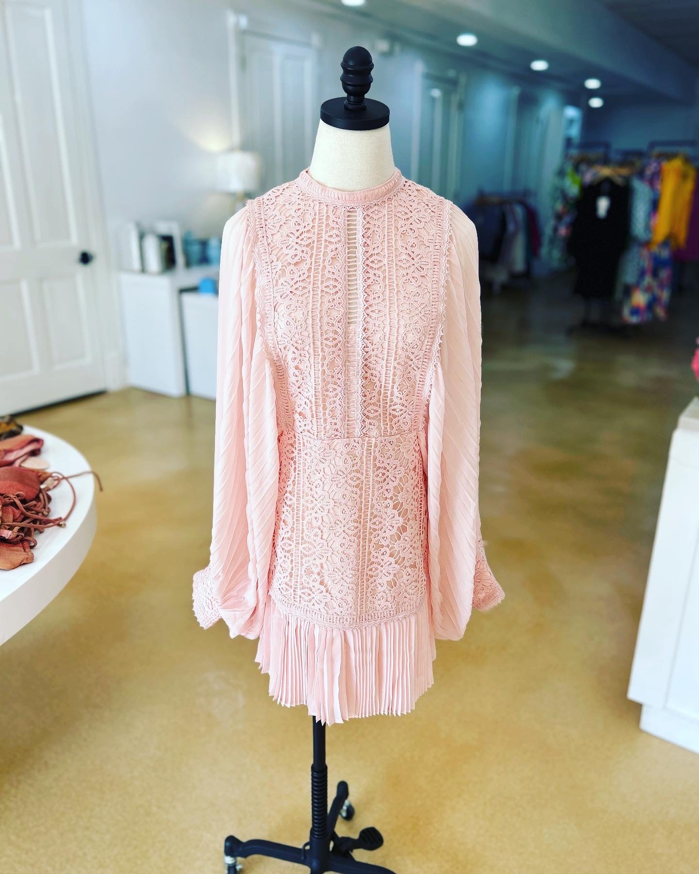 Karlie Chiffon Crochet Dress