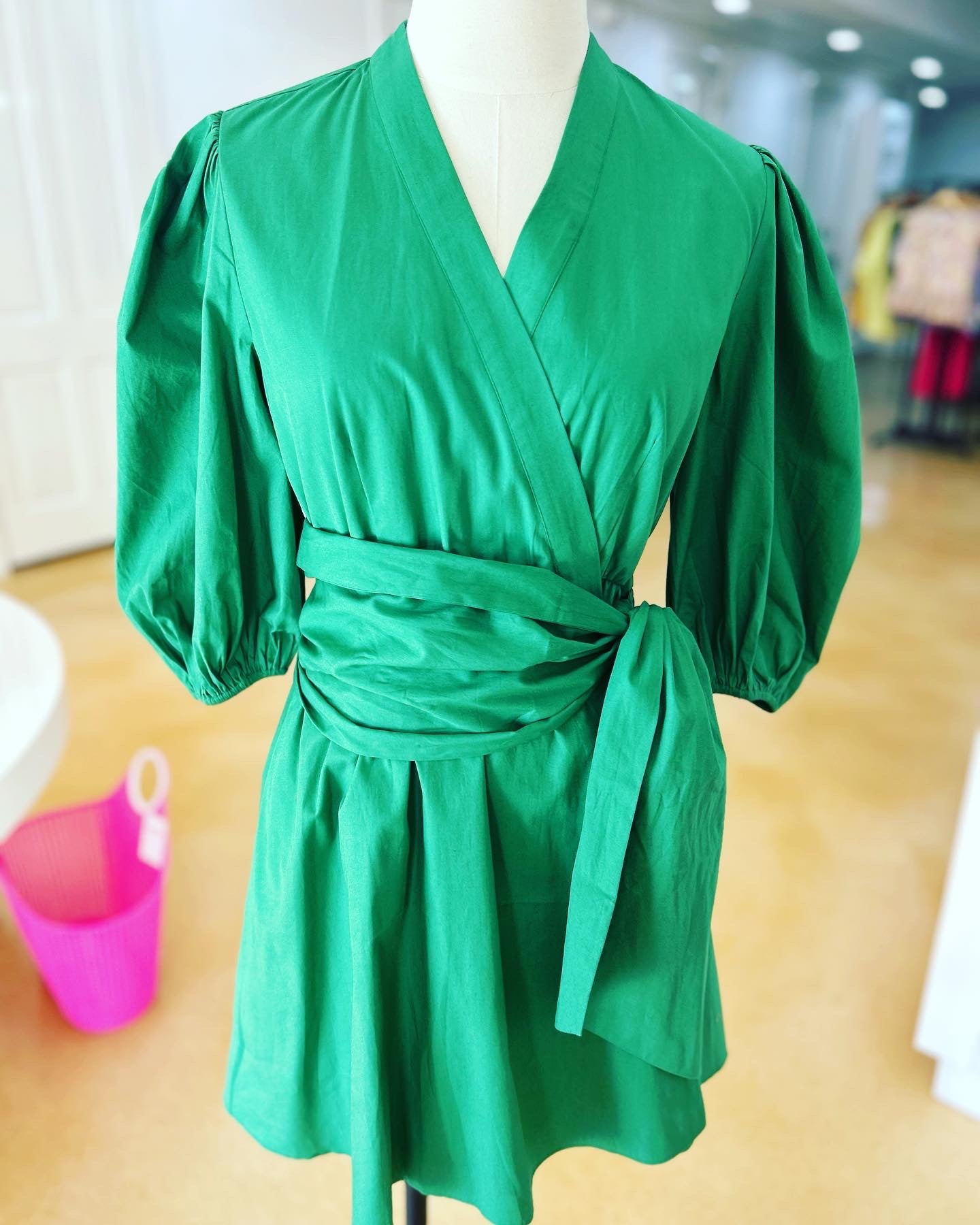 Carley Wrap Dress Green
