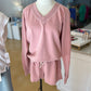 Perfect White Tee Sweat shorts vintage Pink