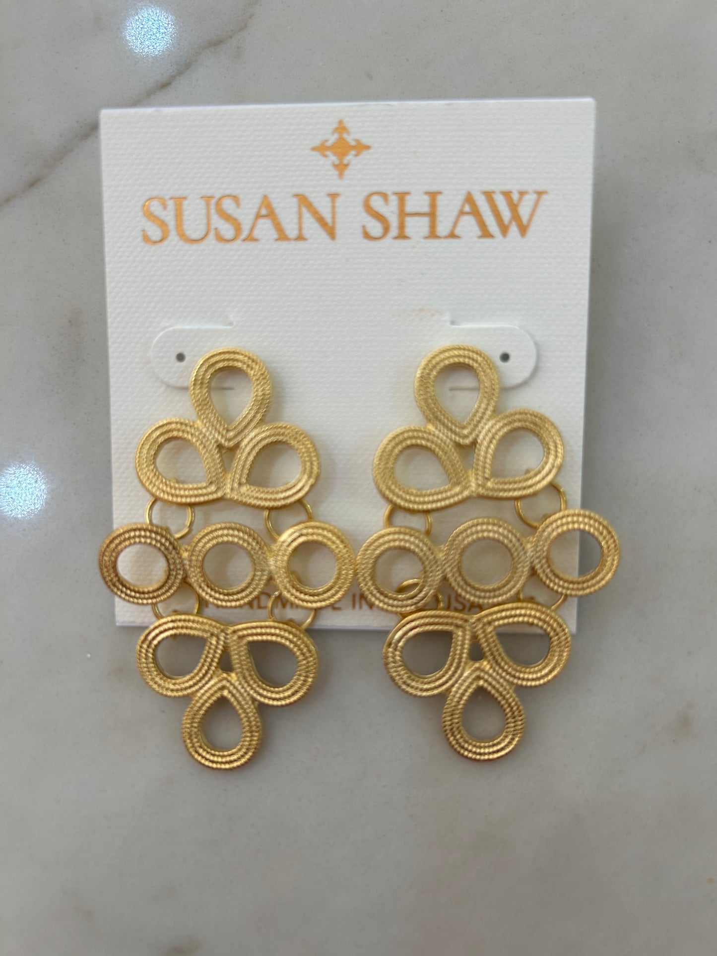 Susan Shaw Gold Multi Circle Post Earrings