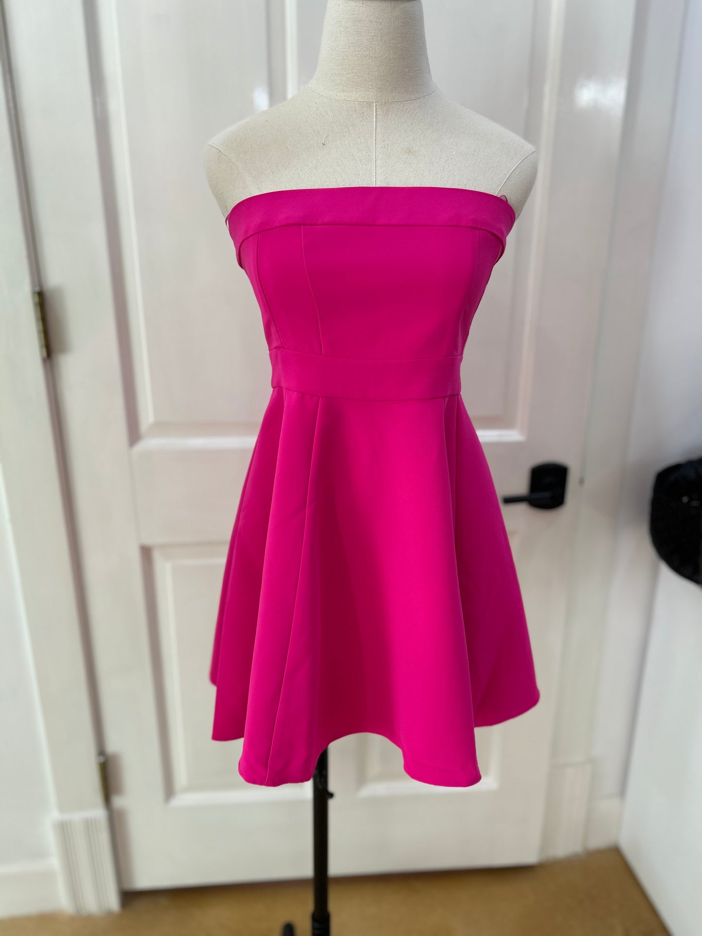 Amanda Uprichard Meryl Dress In Hot Pink